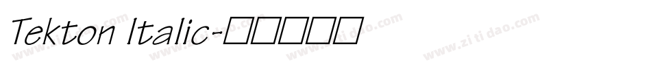 Tekton Italic字体转换